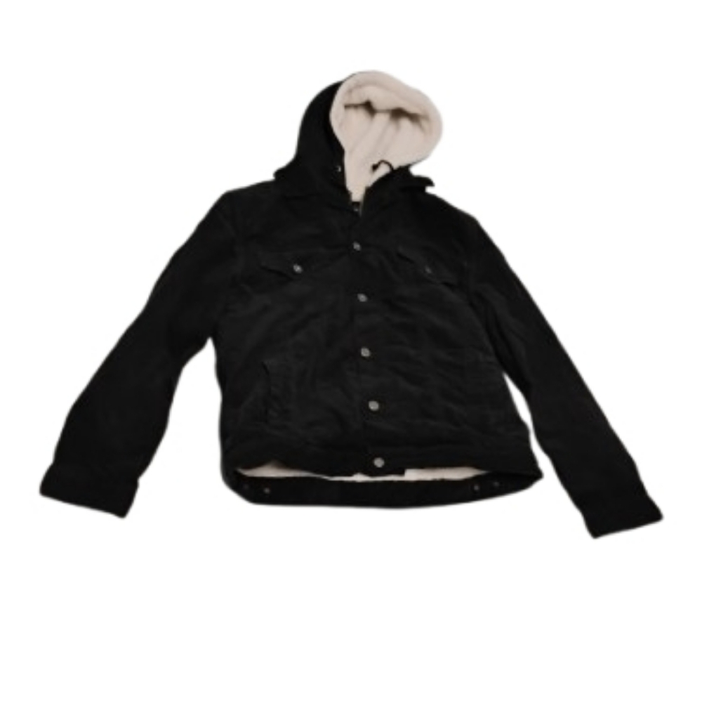 NWT Y2K Nautica Mens Faux Layered Hoodie Corduroy Hooded Sherpa Lined Jacket